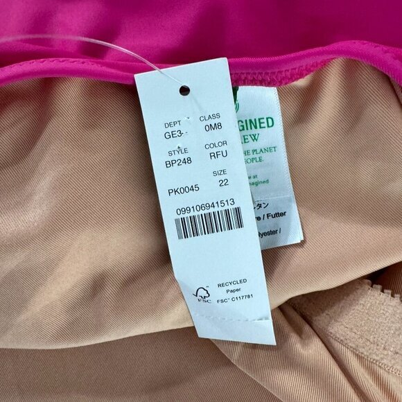 J.‎ Crew Ruched One Shoulder Swim Dress Womens Size 22 Fuchsia Pink NWT SW-1993 - Picture 13 of 13